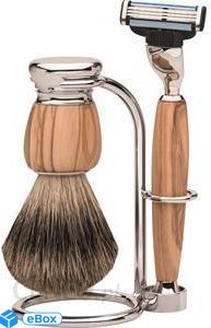 ERBE Shaving Shop Zestawy golarskie Zestaw do golenia Premium Milano Mach3 drewno oliwkowe 1 Stk. eBox24-8278472 фото