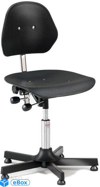 AJ Krzesło warsztatowe bez podnóżka z tworzywa sztucznego w kolorze czarnym (254304) eBox24-8198173 фото