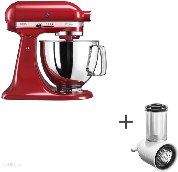 KITCHENAID ARTISAN 5/125 CZERWONY + PRZYSTAWKA DO SZATKOWANIA 5KSM125EER+5KSMVSA