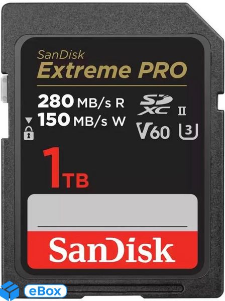 SANDISK SDSDXEP-1T00-GN4IN KARTA SANDISK EXTREME PRO SDXC 1TB - 280/150 MB/s V60 UHS-II eBox24-8072024 фото