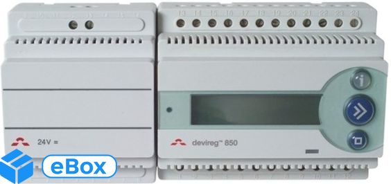 DEVI Termostat elektroniczny DEVIreg 850 z zasilaczem 24 V DC eBox24-8171815 фото