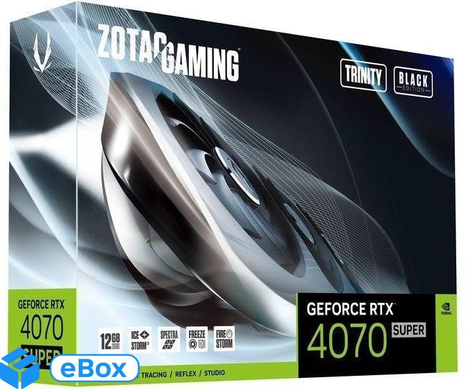 Zotac GeForce RTX 4070 SUPER Trinity Black Edition 12GB GDDR6X (ZTD40720D10P) eBox24-8267474 фото
