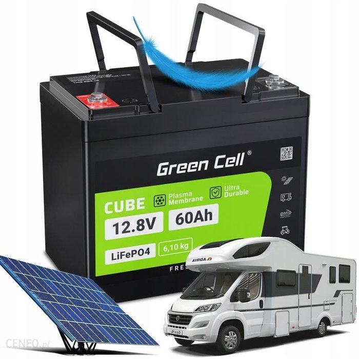 Green Cell Litowy Lifepo4 12.8V 60Ah 768Wh Szybkie Ładowanie (CAV11) eBox24-8278924 фото