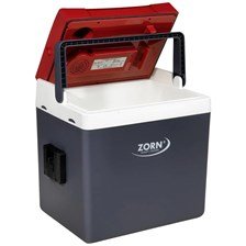 z funkcją grzania termoelektryczna ZORN Cooler Z 26 LNE PX 230 V, 12 V 25 l biało-czerwony, szary