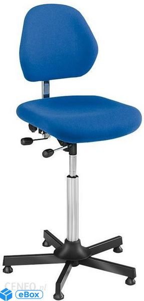 AJ Krzesło warsztatowe bez podnóżka tapicerowane tkaniną w kolorze niebieskim (224081) eBox24-8198275 фото