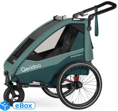 Qeridoo Qeridoo Sportrex2 Przyczepka Rowerowa Dla Dzieci Limited Edition Mineral Blue eBox24-8417410 фото