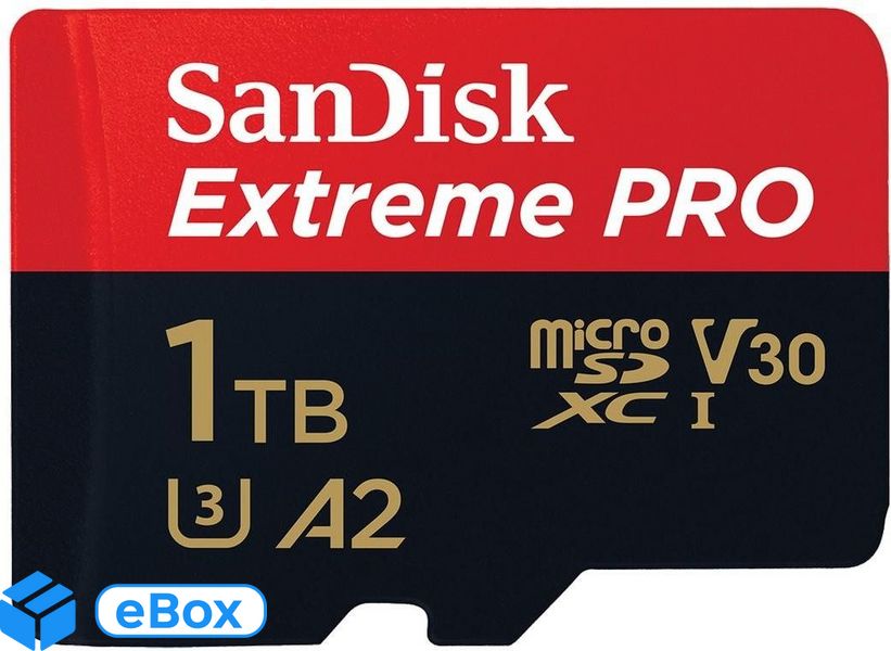 SanDisk microSDXC Extreme Pro 1TB 200/140 MB/s A2 V30 UHS-I U3 (SDSQXCD1T00GN6MA) eBox24-8072025 фото