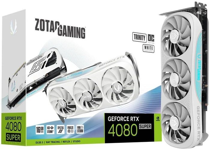 Zotac GeForce RTX 4080 SUPER Trinity OC White 16GB GDDR6X RAM (ZTD40820Q10P) eBox24-8267526 фото